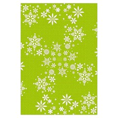 White Snowflakes Green Window Curtain (small 72 ) by TetiBright