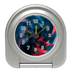 Art Polygon Geometric Design Pattern Colorful Travel Alarm Clock by Ravend