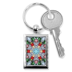 Geometric Symmetrical Symmetry Data Futuristic Key Chain (rectangle) by Ravend