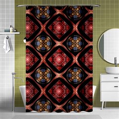 Background Pattern Geometric Wallpaper Seamless Shower Curtain 48  X 72  (small)  by Ravend