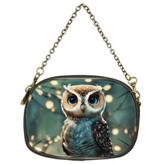 Owl Bird Bird Of Prey Ornithology Animal Chain Purse (two Sides) by Pakemis