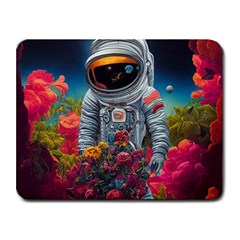 Astronaut Universe Planting Flowers Cosmos Galaxy Small Mousepad by Pakemis