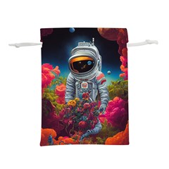 Astronaut Universe Planting Flowers Cosmos Galaxy Lightweight Drawstring Pouch (s) by Pakemis