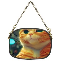 Cute Cat Cat Feline 3d Chain Purse (two Sides) by Pakemis