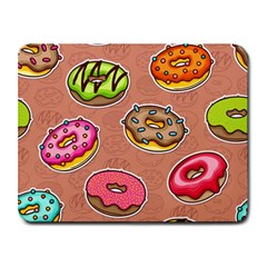 Doughnut Doodle Colorful Seamless Pattern Small Mousepad by Pakemis