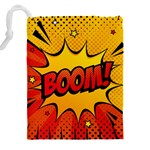 Explosion Boom Pop Art Style Drawstring Pouch (5XL) Back