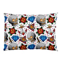 Full Color Flash Tattoo Patterns Pillow Case by Pakemis