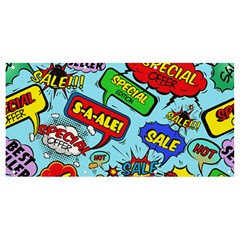 Comic Bubbles Seamless Pattern Banner And Sign 8  X 4  by Pakemis