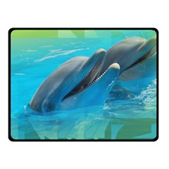 Beautiful Dolphins Fleece Blanket (small) by Sparkle