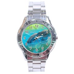 Beautiful Dolphins Stainless Steel Analogue Watch by Sparkle