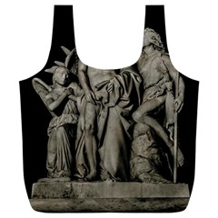 Catholic Motif Sculpture Over Black Full Print Recycle Bag (xxxl) by dflcprintsclothing