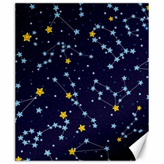 Seamless Pattern With Cartoon Zodiac Constellations Starry Sky Canvas 20  X 24  by Pakemis