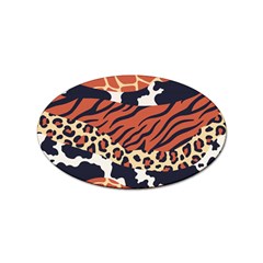 Mixed-animal-skin-print-safari-textures-mix-leopard-zebra-tiger-skins-patterns-luxury-animals-textur Sticker Oval (100 Pack) by Pakemis