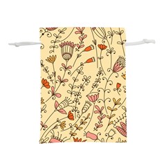 Seamless-pattern-with-different-flowers Lightweight Drawstring Pouch (l) by Pakemis