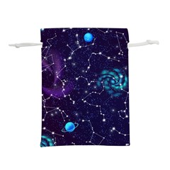 Realistic-night-sky-poster-with-constellations Lightweight Drawstring Pouch (m) by Pakemis