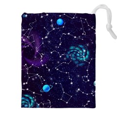 Realistic-night-sky-poster-with-constellations Drawstring Pouch (4xl) by Pakemis