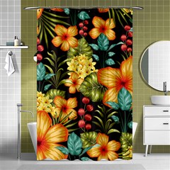 Fabulous Colorful Floral Seamless Shower Curtain 48  X 72  (small)  by Pakemis