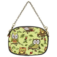 Seamless-pattern-with-flowers-owls Chain Purse (two Sides) by Pakemis