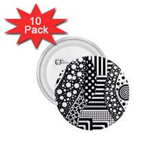 Black And White 1 75  Buttons (10 Pack) by gasi