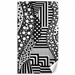 Black And White Canvas 40  X 72  by gasi