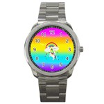 Unicorn Einhorn Licorne Sport Metal Watch Front