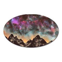 Mountain Space Galaxy Stars Universe Astronomy Oval Magnet