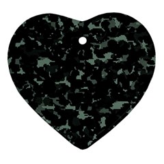 Pattern Texture Army Military Background Heart Ornament (two Sides) by Uceng