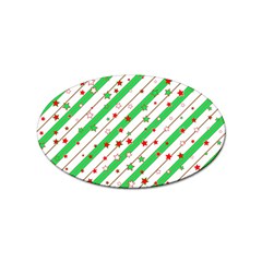 Christmas Paper Stars Pattern Texture Background Colorful Colors Seamless Sticker Oval (100 Pack) by Uceng