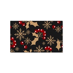 Christmas Pattern With Snowflakes Berries Sticker Rectangular (100 Pack) by Uceng