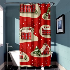 Christmas New Year Seamless Pattern Shower Curtain 36  X 72  (stall)  by Uceng