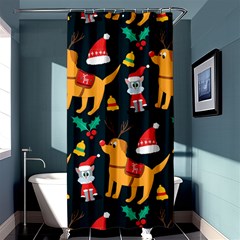 Funny Christmas Pattern Background Shower Curtain 36  X 72  (stall)  by Uceng