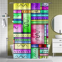 Colorful Pattern Shower Curtain 48  X 72  (small)  by gasi