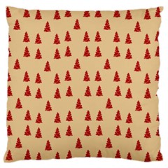 Red Christmas Tree Brown Standard Flano Cushion Case (two Sides) by TetiBright