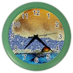 Abstract Painting Art Texture Color Wall Clock by Ravend