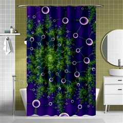 Fractal Spiral Abstract Background Shower Curtain 48  X 72  (small)  by Ravend