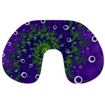 Fractal Spiral Abstract Background Travel Neck Pillow Front