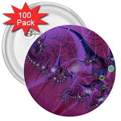 Fractal Math Abstract Abstract Art 3  Buttons (100 Pack)  by Ravend