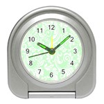 Clean Ornament Tribal Flowers  Travel Alarm Clock Front