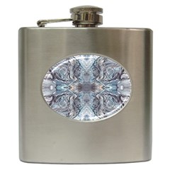 Abstract Marble Hip Flask (6 Oz) by kaleidomarblingart