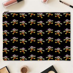 Dancing Clowns Black Cosmetic Bag (xxxl) by TetiBright