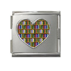 Books On A Shelf Mega Link Heart Italian Charm (18mm) by TetiBright