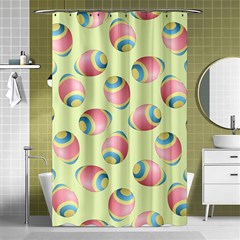 Colorful Easter Eggs Pattern Green Shower Curtain 48  X 72  (small)  by TetiBright