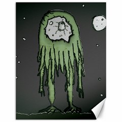 Alien At Lunar Landscape Drawing Scene Canvas 12  X 16  by dflcprintsclothing