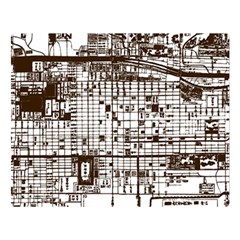 Antique Oriental Town Map  One Side Premium Plush Fleece Blanket (large) by ConteMonfrey