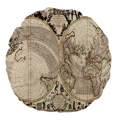 Mapa Mundi - 1774 Large 18  Premium Round Cushions by ConteMonfrey