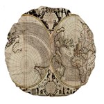 Mapa Mundi - 1774 Large 18  Premium Round Cushions Front