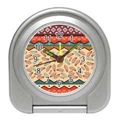 Ethnic-tribal-pattern-background Travel Alarm Clock by Vaneshart