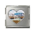 Trentino Alto Adige, Italy. Mega Link Heart Italian Charm (18mm) Front