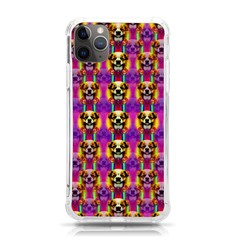 Cute Small Dogs With Colorful Flowers Iphone 11 Pro Max 6 5 Inch Tpu Uv Print Case by pepitasart