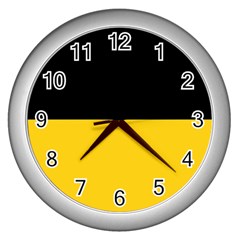 Baden Wurttemberg Flag Wall Clock (silver) by tony4urban